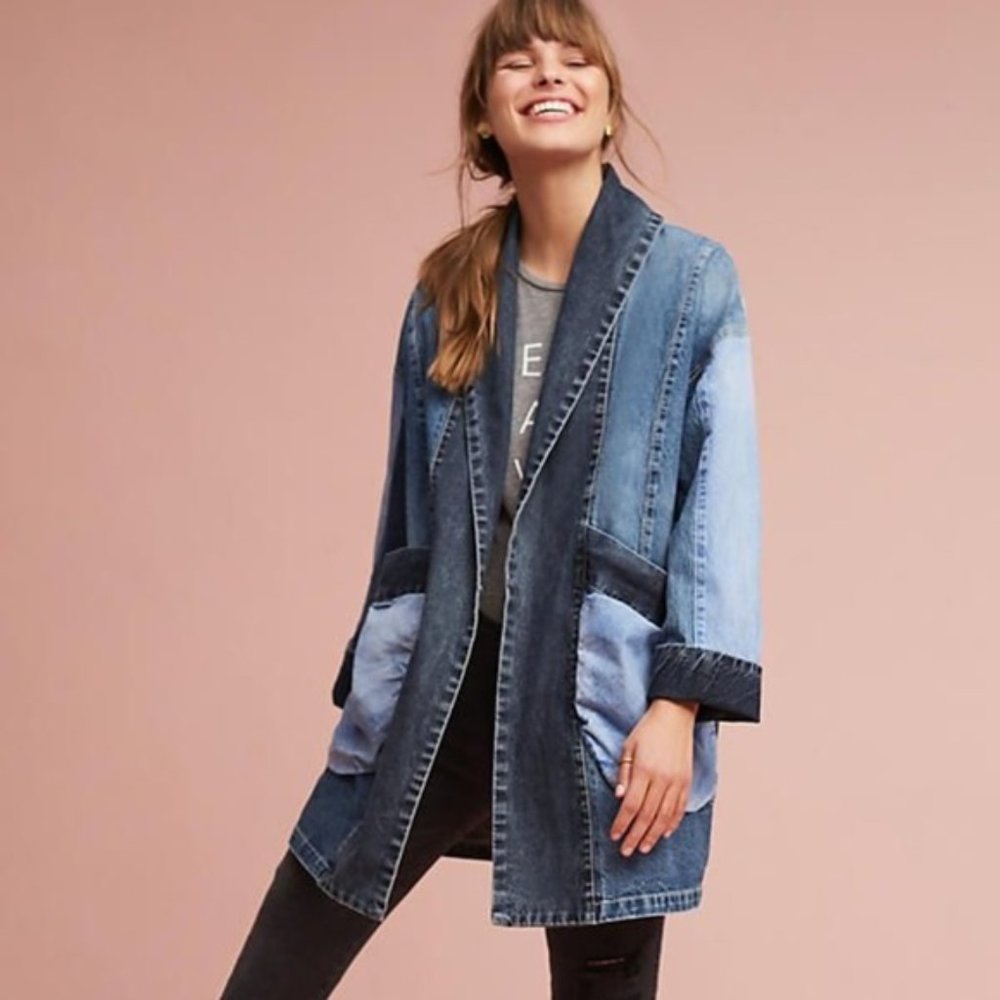 PILCRO Jadira denim kimono jacket
